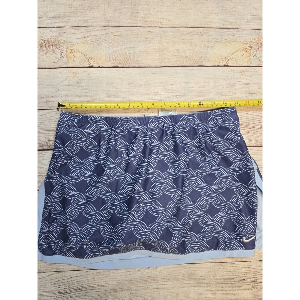 Nike Dri-FIT Women's Blue Geometric Tennis Skort Athletic Skirt Size Small - Picture 6 of 8